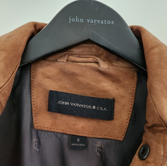 John Varvatos Star Suede/Leather Jacket (Brown, Small) Excellent condition - Picture 2 of 8